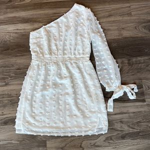 BTFBM One Shoulder White Dress